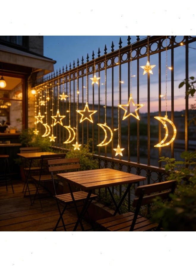 يواوليتي أضواء رمضان، أضواء رمضان LED USB، جهاز تحكم عن بعد يعمل بالطاقة مع 8 أوضاع إضاءة لتزيين الجدران الداخلية والخارجية (أبيض دافئ) - Image 3